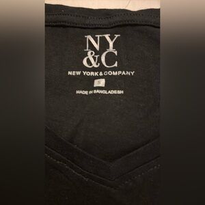 NY & Company Black V-Neck Shirt